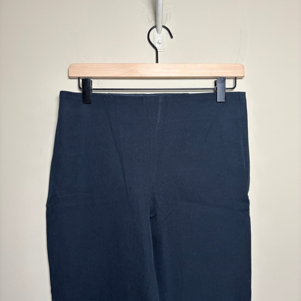 COS Navy Blue High Waisted Stretch Side Zip Ankle Work Trouser Pants Womens 8 US - Picture 2 of 9